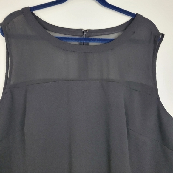 NWT Maree Pour Toi Plus Mesh Panel Sheath Sheer Color Block Dress Black Size 22 - Picture 7 of 14